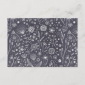 黒モダン白フローラ結婚詳細 エンクロージャーカード (裏面)