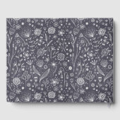 黒モダン白フローラ結婚 ゲストブック (裏面)