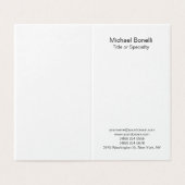 黒モダン白プレーンエレガントプロフェッショナル 名刺 (外部フラット)