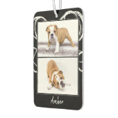 黒モダン白ペットドッグフォトコラージカー カーエアーフレッシュナー (左)