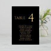 黒モダン白ホイル実在ホイル招待状 箔招待状 (立ち正面)