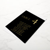 黒モダン白ホイル実在ー 箔招待状 (回転した状態)