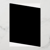 黒モダン白ホイル実在ー 箔招待状 (裏面)