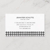 黒モダン白ホームロゴエステート実在ブロブローカー 名刺 (裏面)