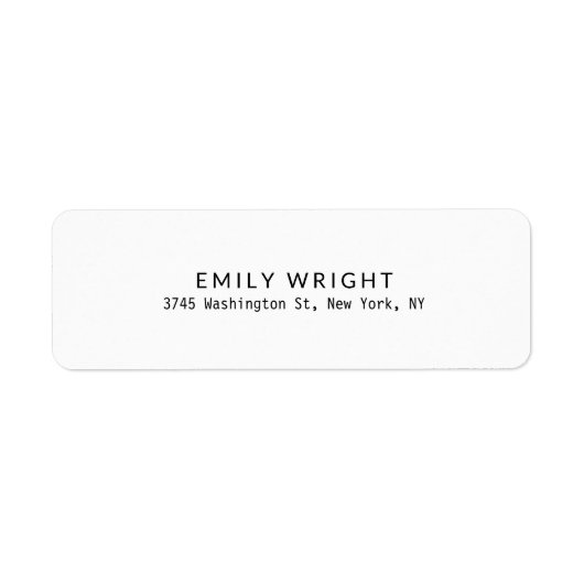 黒モダン白ミニマルプロフェッショナル ラベル (正面)