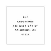 黒モダン白ミニマル差出人住所 セルフインキングスタンプ (デザイン)