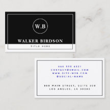 黒モダン白モノグラムの