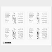 黒モダン白ラッシュバスクリーナーラッピング 長方形シール (シート)