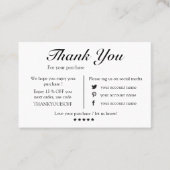 黒モダン白ロカスタムゴ感謝していユ 名刺 (正面)