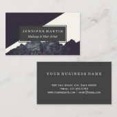 黒モダン白ロッキー山美術 名刺 (正面/裏面)