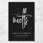 黒モダン白ワックスメルト フードラベル (シングルラベル)