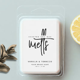 黒モダン白ワックスメルト フードラベル