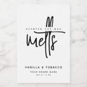 黒モダン白ワックスメルト フードラベル (シングルラベル)