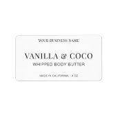 黒モダン白体シンプルバター製品 ラベル (正面)