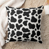 黒モダン白抽象芸術ホームデッキ クッション (ブランケット)