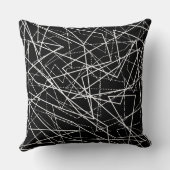 黒モダン白抽象芸術装飾用クッション クッション (裏面)