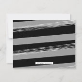 黒モダン白救日付きフォトカード セーブザデート (裏面)