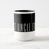 黒モダン白最高の叔父Ever マグカップ (中央)