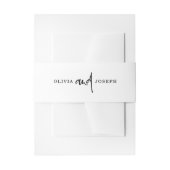 黒モダン白結婚の 招待状ベリーバンド (正面例)