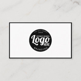 黒モダン白縁どカスタムミニマリスト 名刺