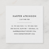 黒モダン白縁ど スクエア名刺 (裏面)