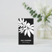 黒モダン白葉支店 名刺 (スタンド正面)