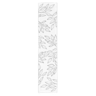 黒モダン白離れ ショートテーブルランナー