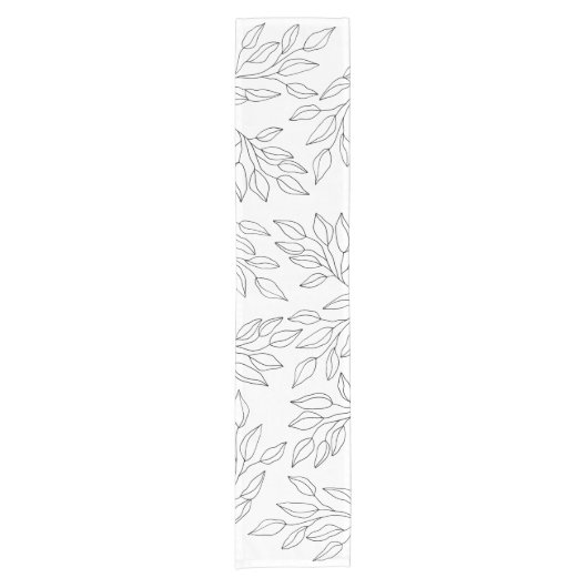 黒モダン白離れ ショートテーブルランナー (正面)