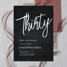 黒モダン白30歳の誕生日パーティー