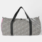 黒モダン白 ダッフルバッグ (裏面)