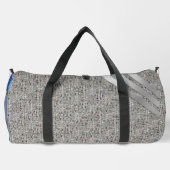 黒モダン白 ダッフルバッグ (裏面)