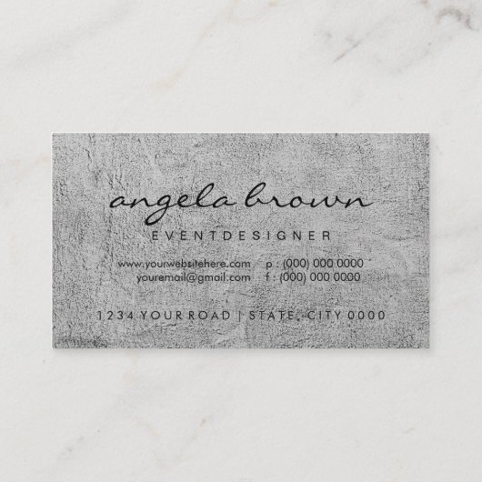 黒モダン白 名刺 (裏面)