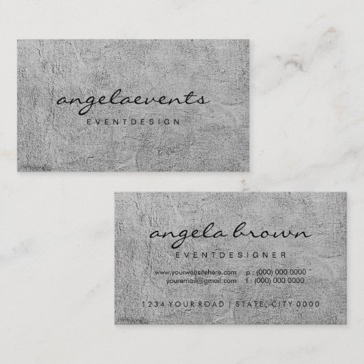 黒モダン白 名刺 (正面/裏面)