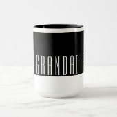 黒モダン白GRANDAD最高のエバタンブラー マグカップ (中央)