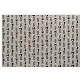 黒モダン矢印ハート ファブリック (ヤード)