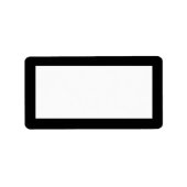 黒モダン空白のテンプレートラベル縁ど ラベル (正面)