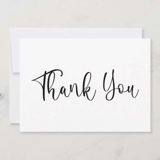 黒モダン筆書 サンキューカード (正面)