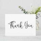 黒モダン筆書 サンキューカード (スタンド正面)