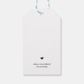 黒モダン素朴葬祭慰霊祭 ギフトタグ (裏面)