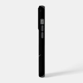 黒モダン紫スクリプトモノグラム iPhoneケース (左側面)