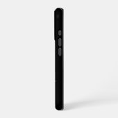 黒モダン紫スクリプトモノグラム iPhoneケース (左側面)