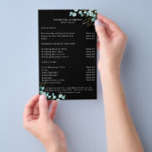 黒モダン緑フライヤー チラシ (ハンドル)