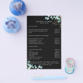 黒モダン緑フライヤー チラシ (シングル)