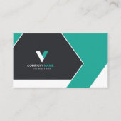 黒モダン緑 名刺 (正面)