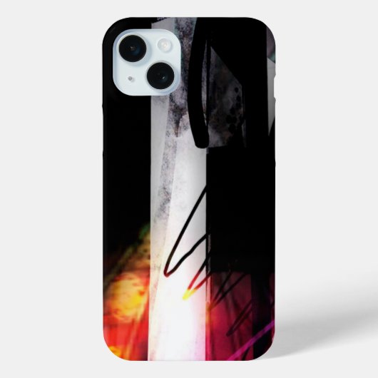 黒モダン線と白い線 Case-Mate iPhoneケース (裏面)