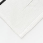 黒モダン線と白の線抽象芸術アート フリースブランケット (角)