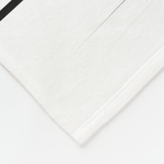 黒モダン線と白の線抽象芸術アート フリースブランケット (角)