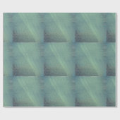 黒モダン線グリーン ラッピングペーパー (フラット)