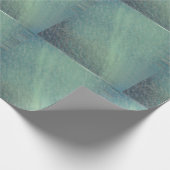 黒モダン線グリーン ラッピングペーパー (角)