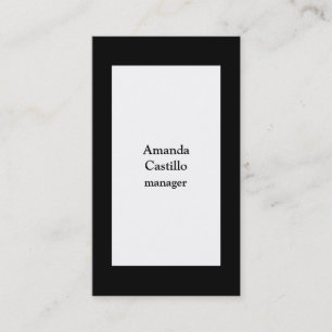 黒モダン縁ど白 名刺
